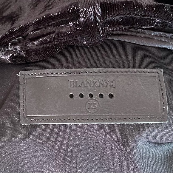 BlankNYC Lux Black Faux Fur Velvet Zip Jacket Shawl Collar Like Seal 🦭 Skin - Picture 7 of 11